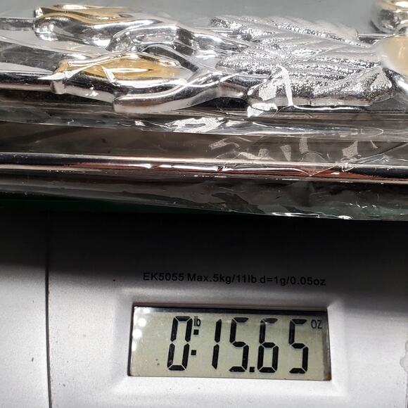 Lot of 2 Beautiful 5 x 7" Frames Gold & Silver Tones Rose Floral Design Gift New - Picture 7 of 7